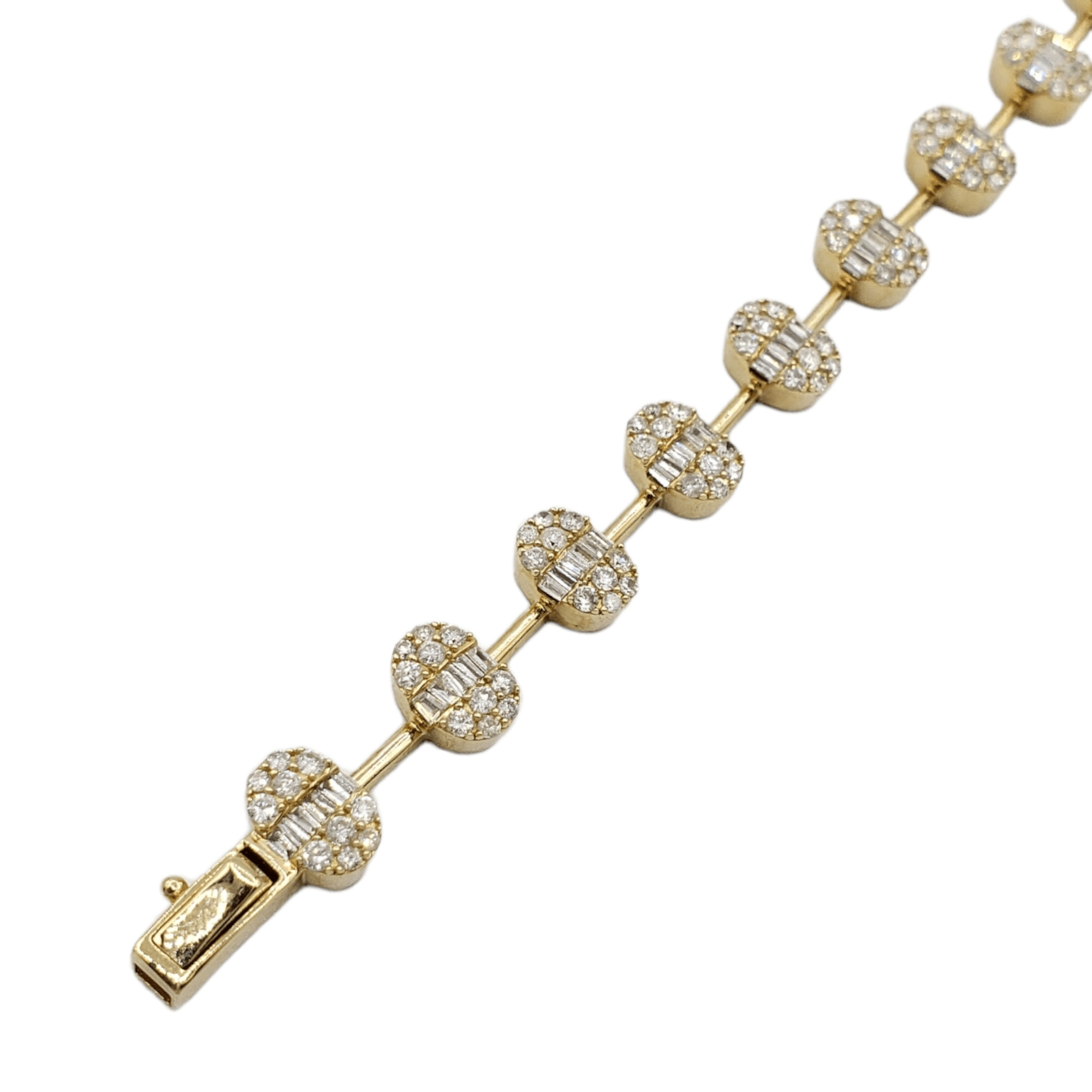 14k Oval Baguette Diamond Bracelet #25740