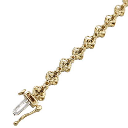 14k Diamond Clover Bracelet #27135