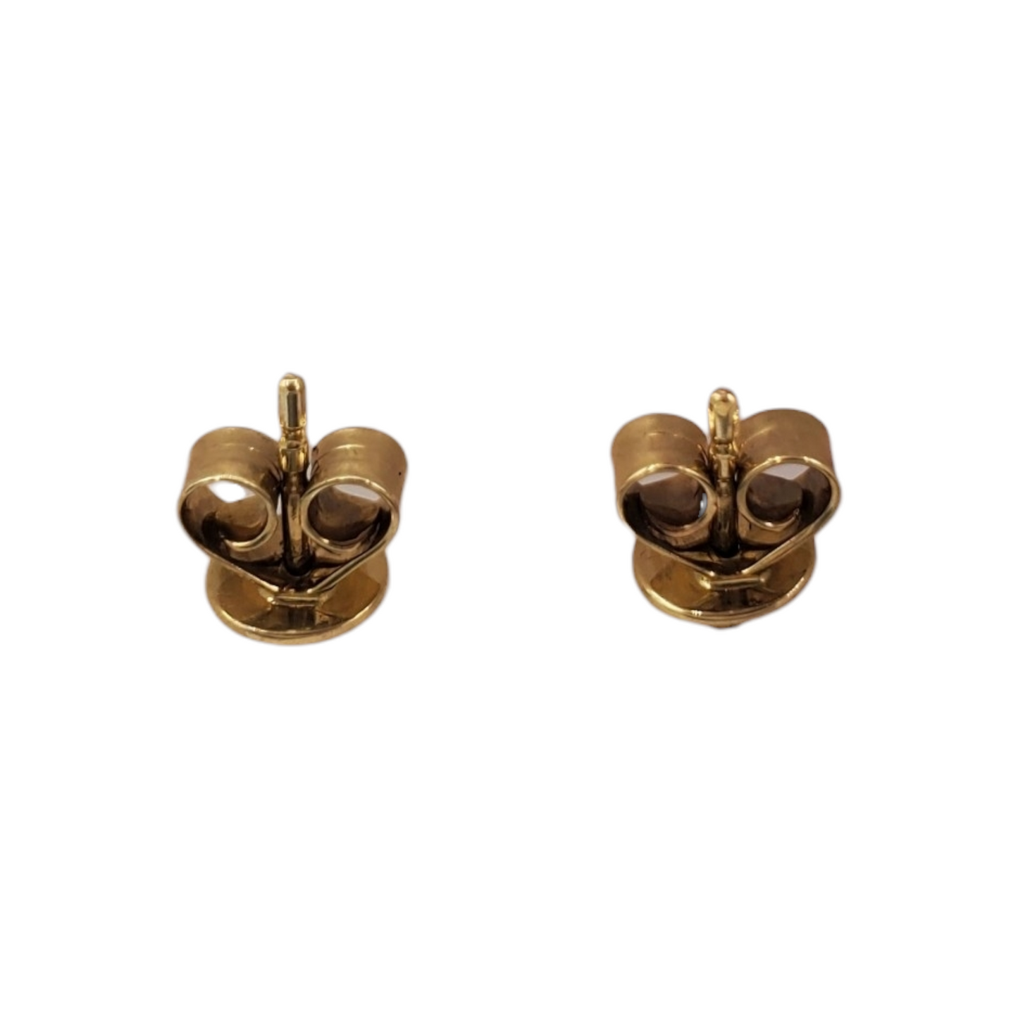 14k Yellow Gold Baguette Diamond Earrings #25560