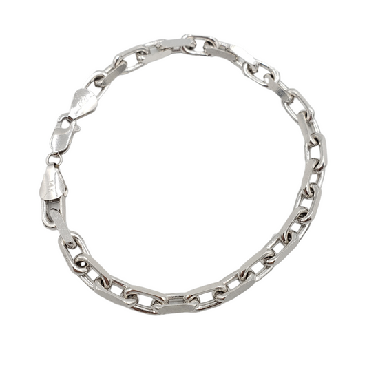 14K White Gold- Hermes Link Bracelet