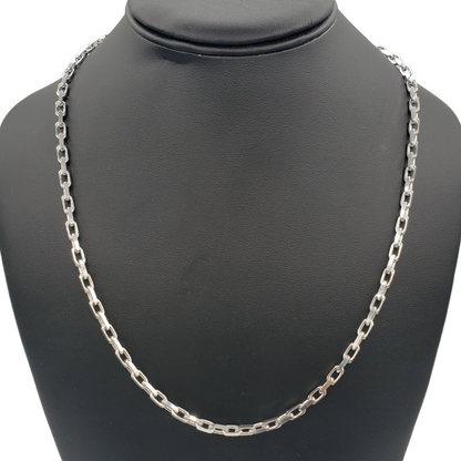 14K Gold- Solid Hermes Link Chain (White Gold)