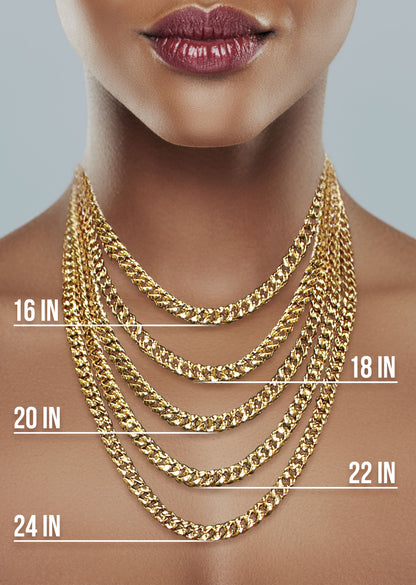 Puff Necklaces 14K Gold