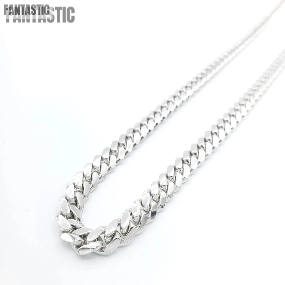14k white gold Miami Cuban chain Fantastic Jewelry NYC Diamond District