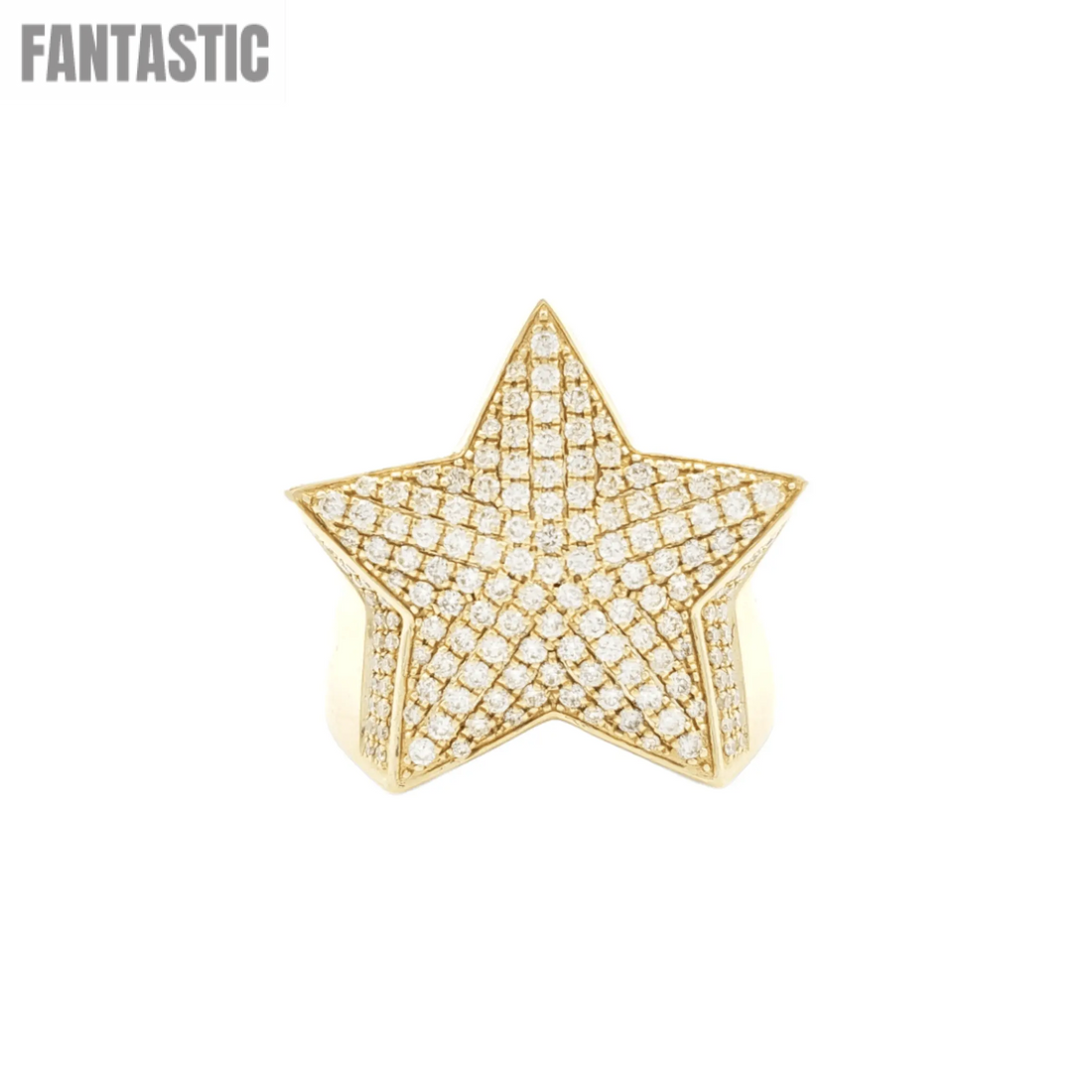 Anillo de oro 14K con diamantes naturales