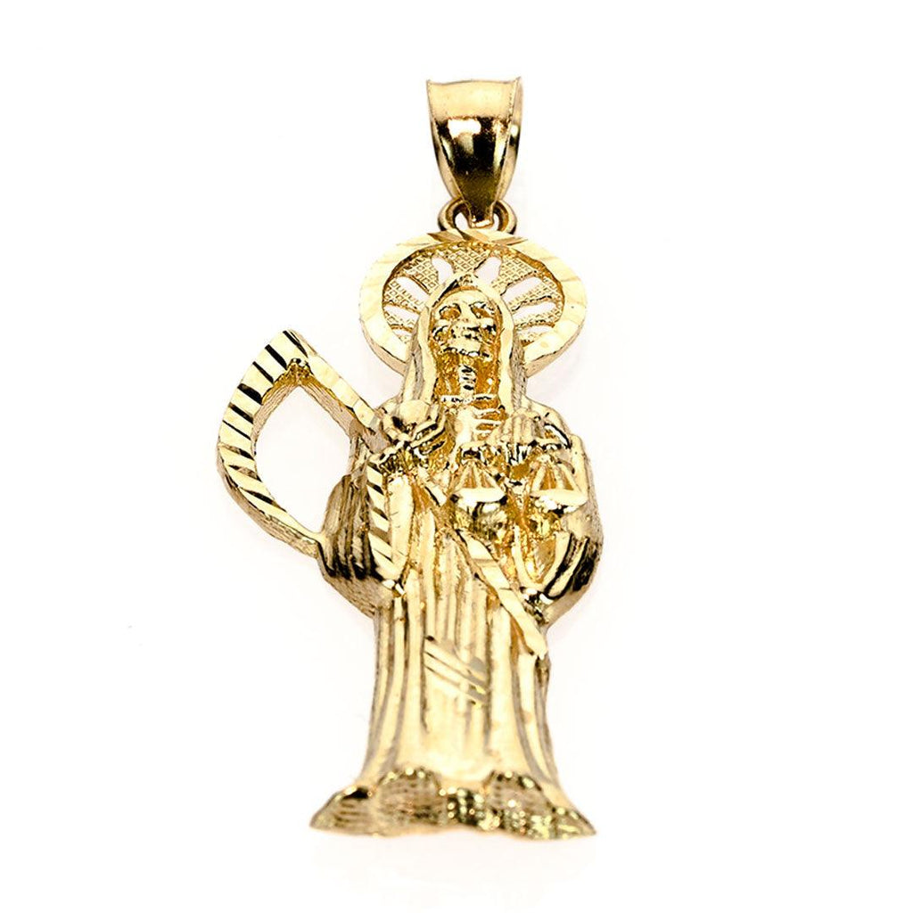 Embrace the Mystique with Grim Reaper Pendant in 14K Gold