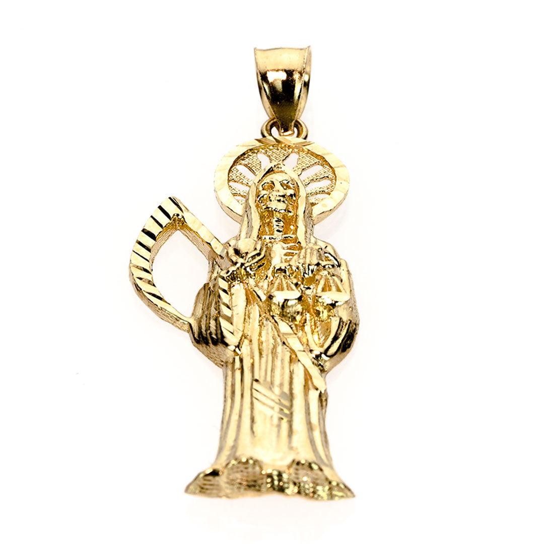 Embrace the Mystique with Grim Reaper Pendant in 14K Gold