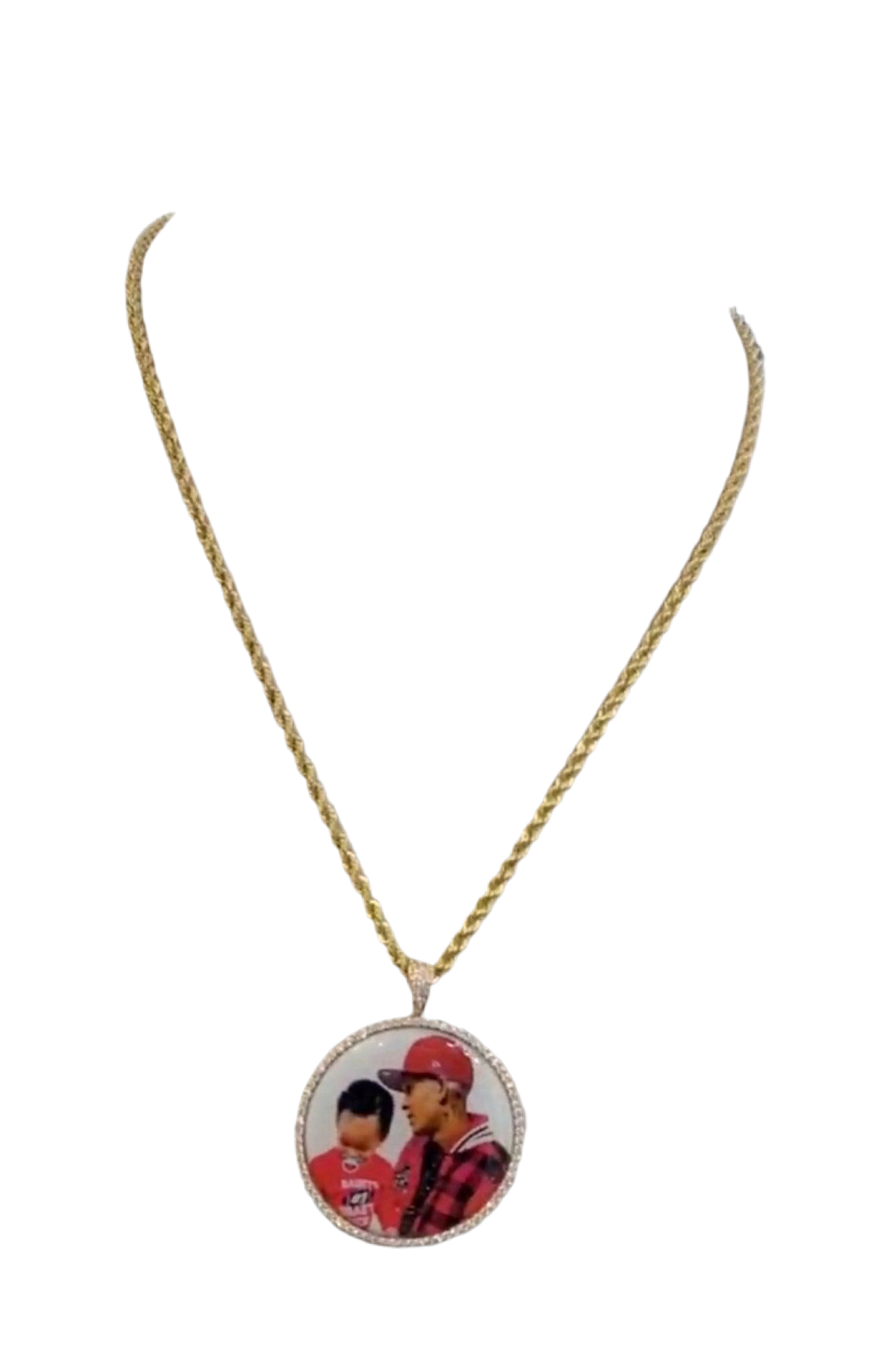 Customizable 14K Gold Chain and Pendant Set picture memory pendant Fantastic Jewelry NYC