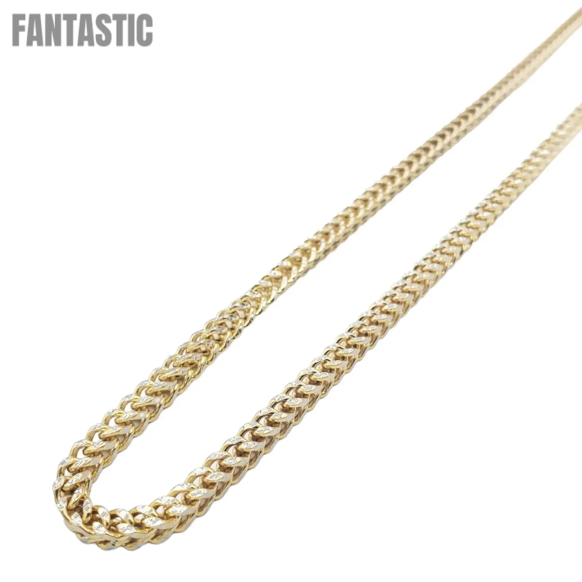 10K Gold Franco Diamond Cut Pavé Chain - Fantastic Jewelry NYC LLC