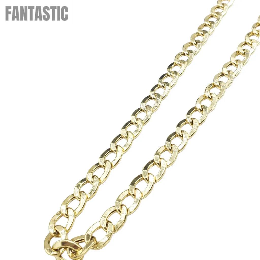 10K Gold- Hollow Cuban Link (Curb Cuban) Chain - Fantastic Jewelry NYC LLC