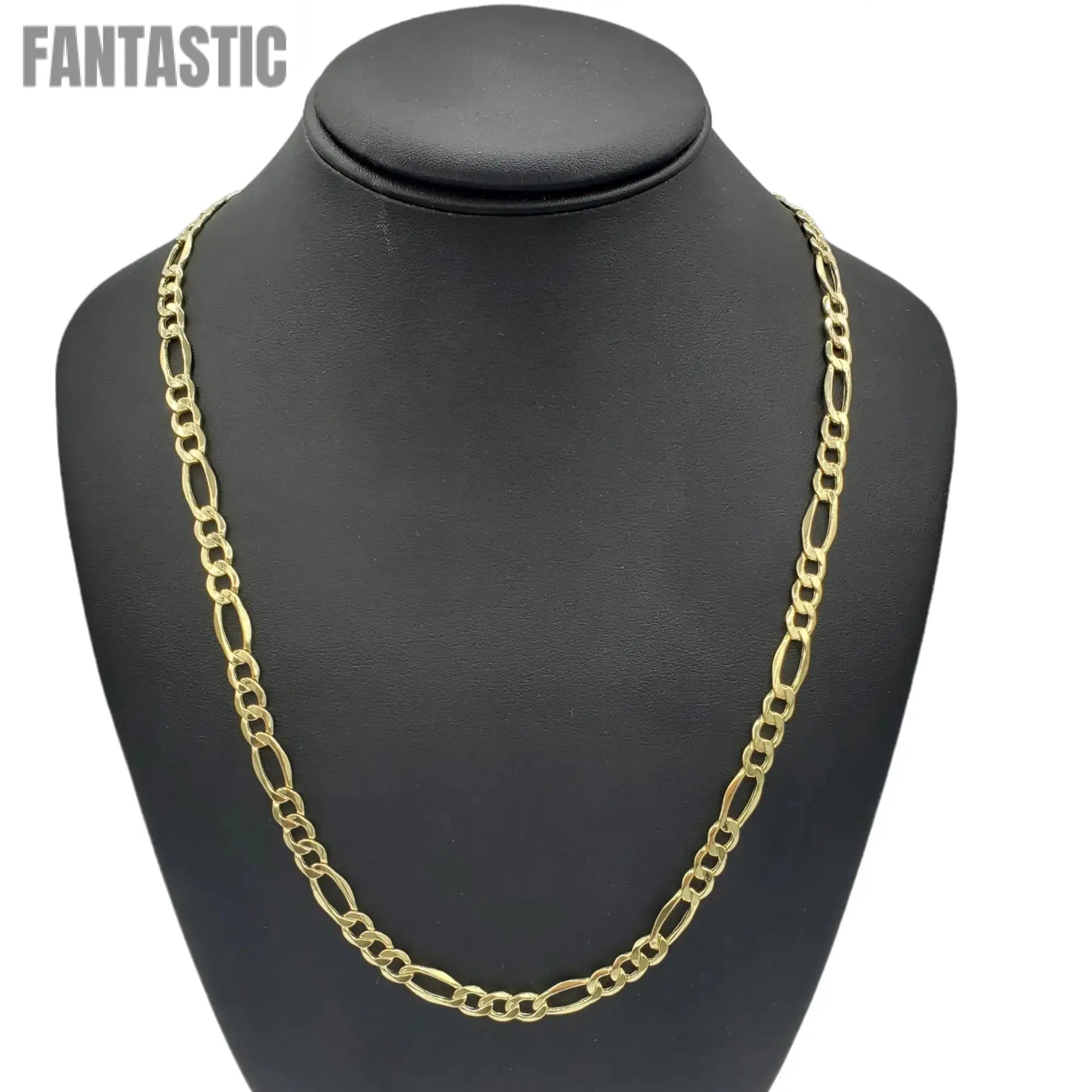 10K Gold- Hollow Figaro Chain - Fantastic Jewelry NYC LLC