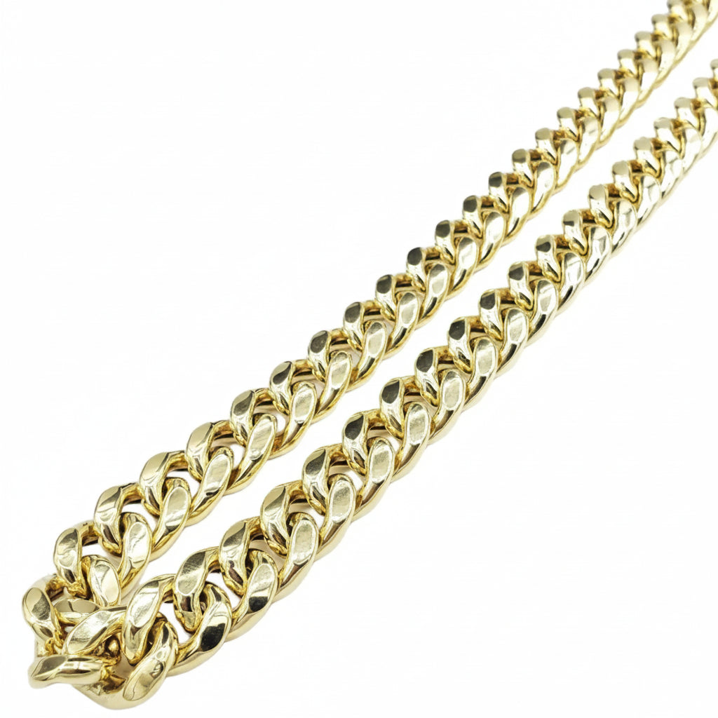 10K Gold- Hollow Miami Cuban Chain - Fantastic Jewelry NYC LLC