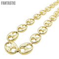14K Gold - Hollow Puff Mariner Chain