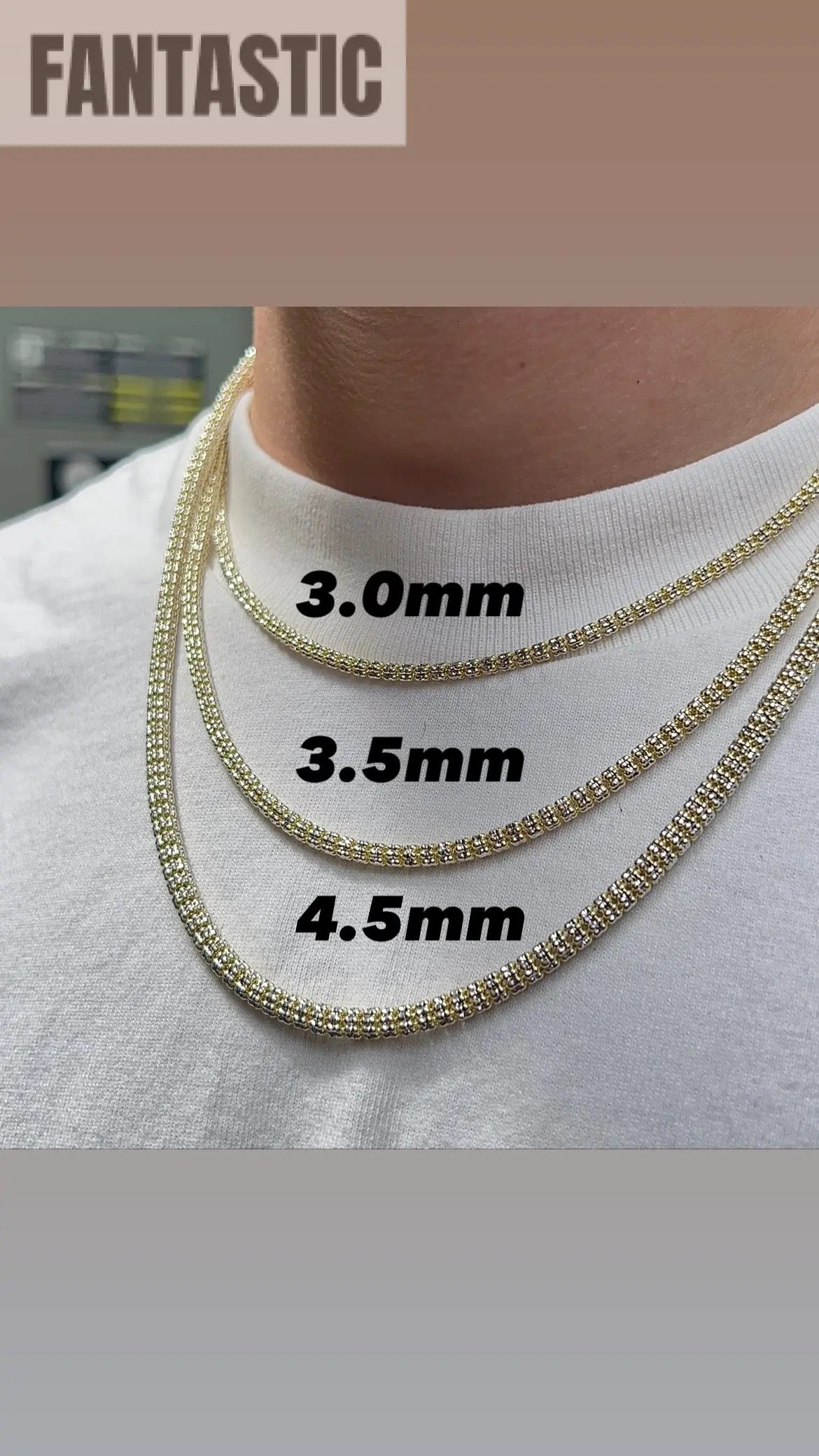 10K Gold- Ice Chain (Yellow Gold) Fantastic NYC