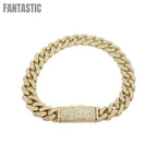 10K Gold- Iced Out Diamond Miami Cuban Bracelets (10mm) Fantastic NYC