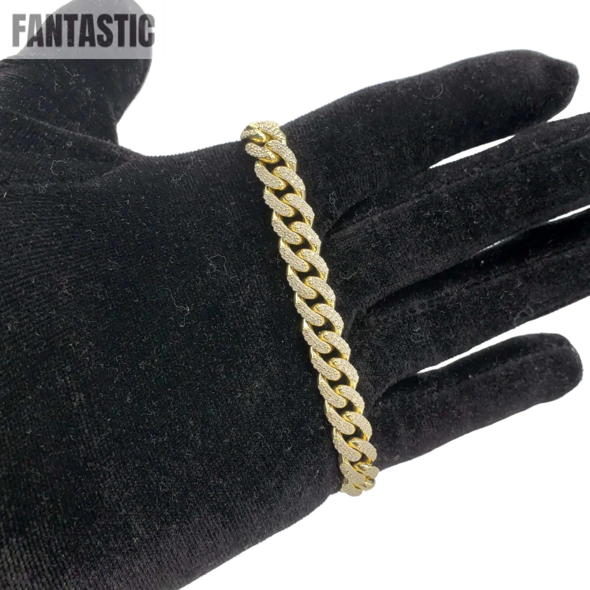 10K Gold- Iced Out Diamond Miami Cuban Bracelets (10mm) Fantastic NYC