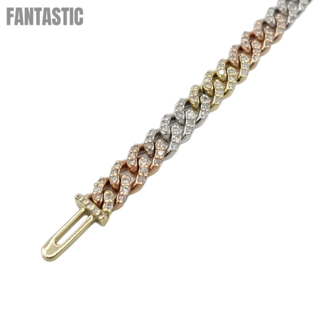 10K Gold- Iced Out Diamond Miami Cuban Bracelets (6mm) Fantastic NYC