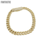 10K Gold- Iced Out Diamond Miami Cuban Bracelets (8mm) Fantastic NYC