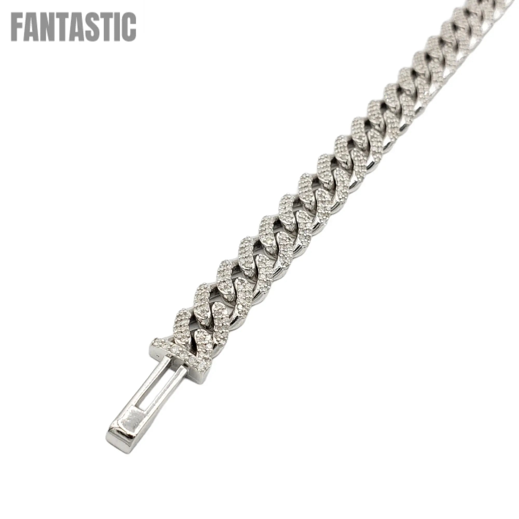 10K Gold- Iced Out Diamond Miami Cuban Bracelets (8mm) Fantastic NYC