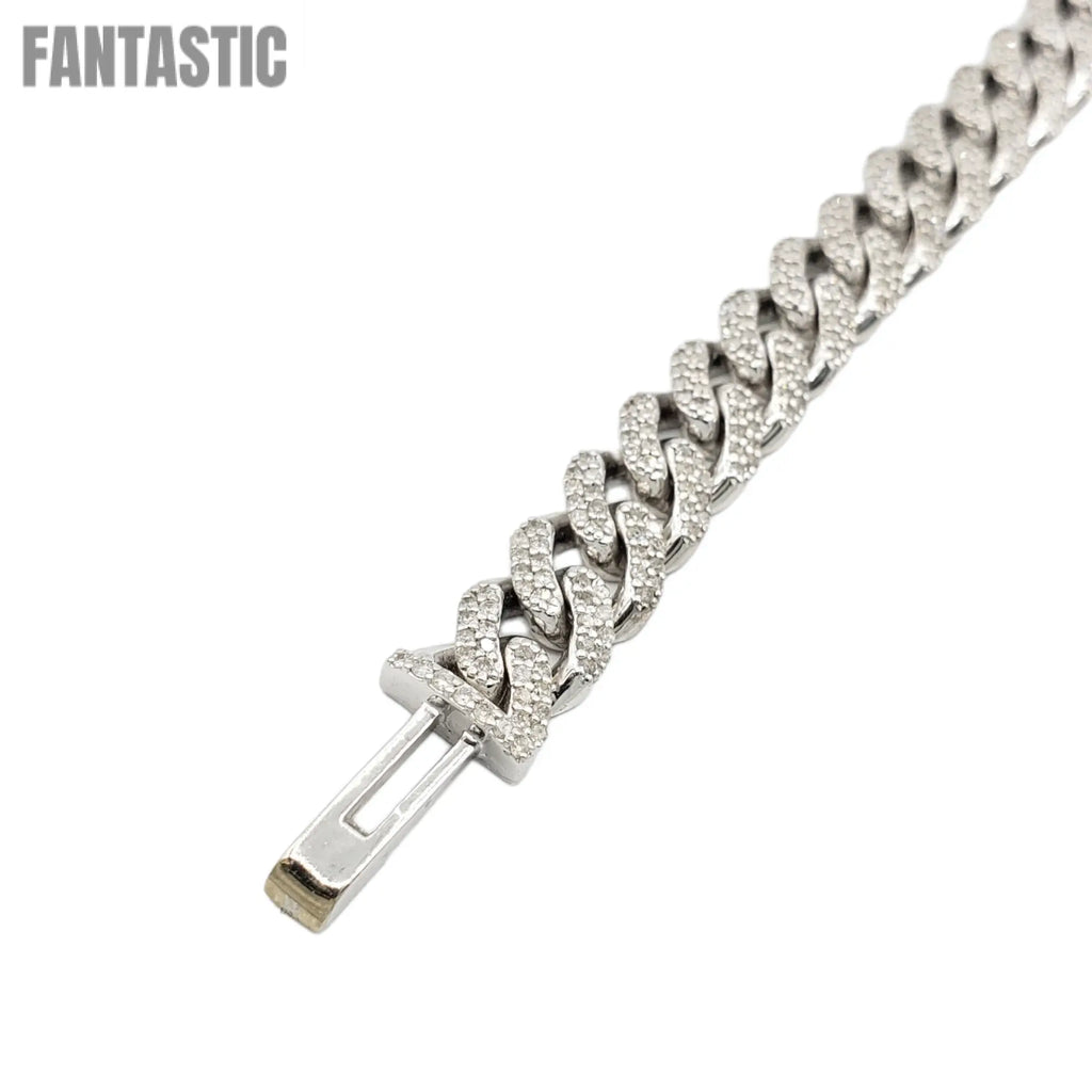 10K Gold- Iced Out Diamond Miami Cuban Bracelets (9mm) Fantastic NYC