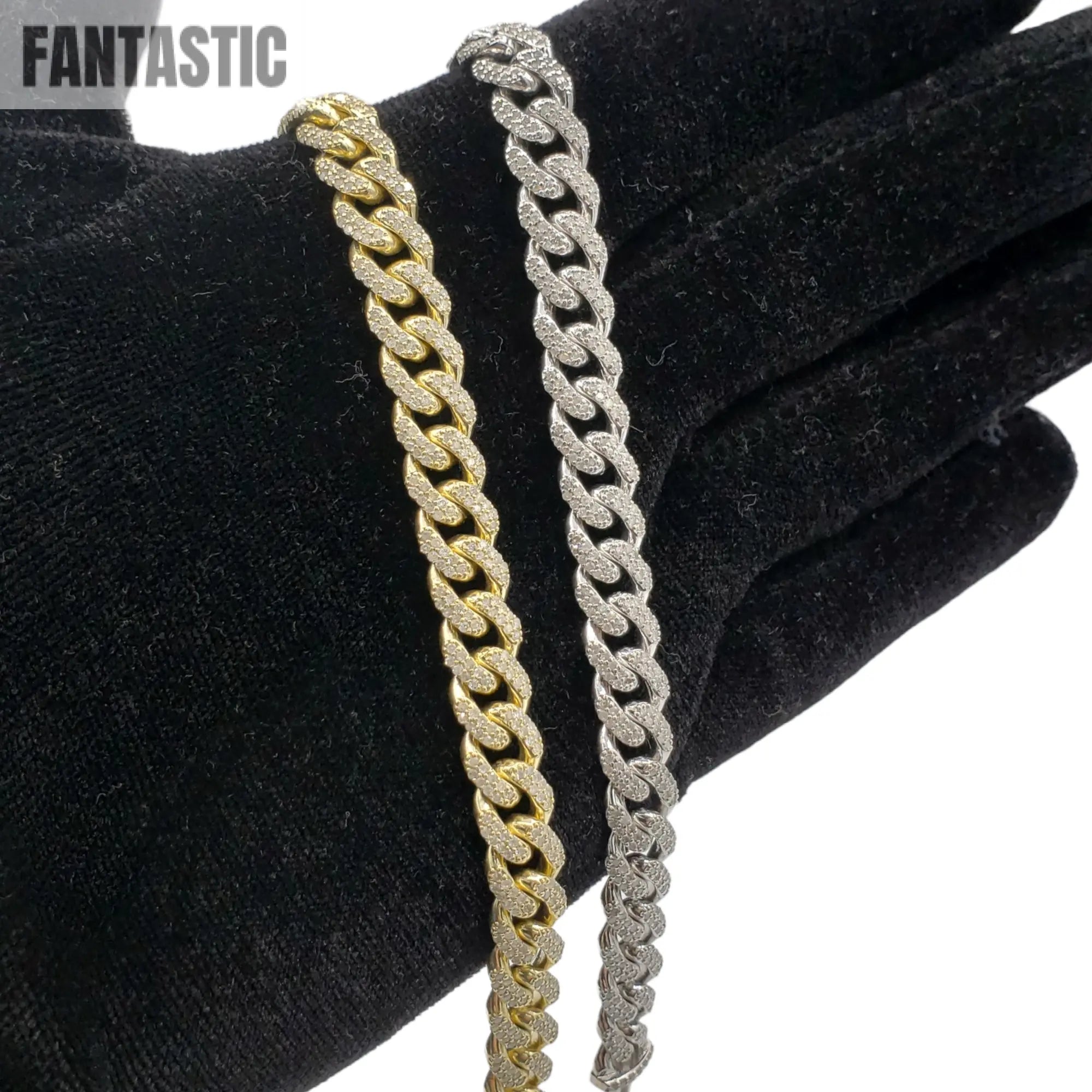 10K Gold- Iced Out Diamond Miami Cuban Bracelets (9mm) Fantastic NYC