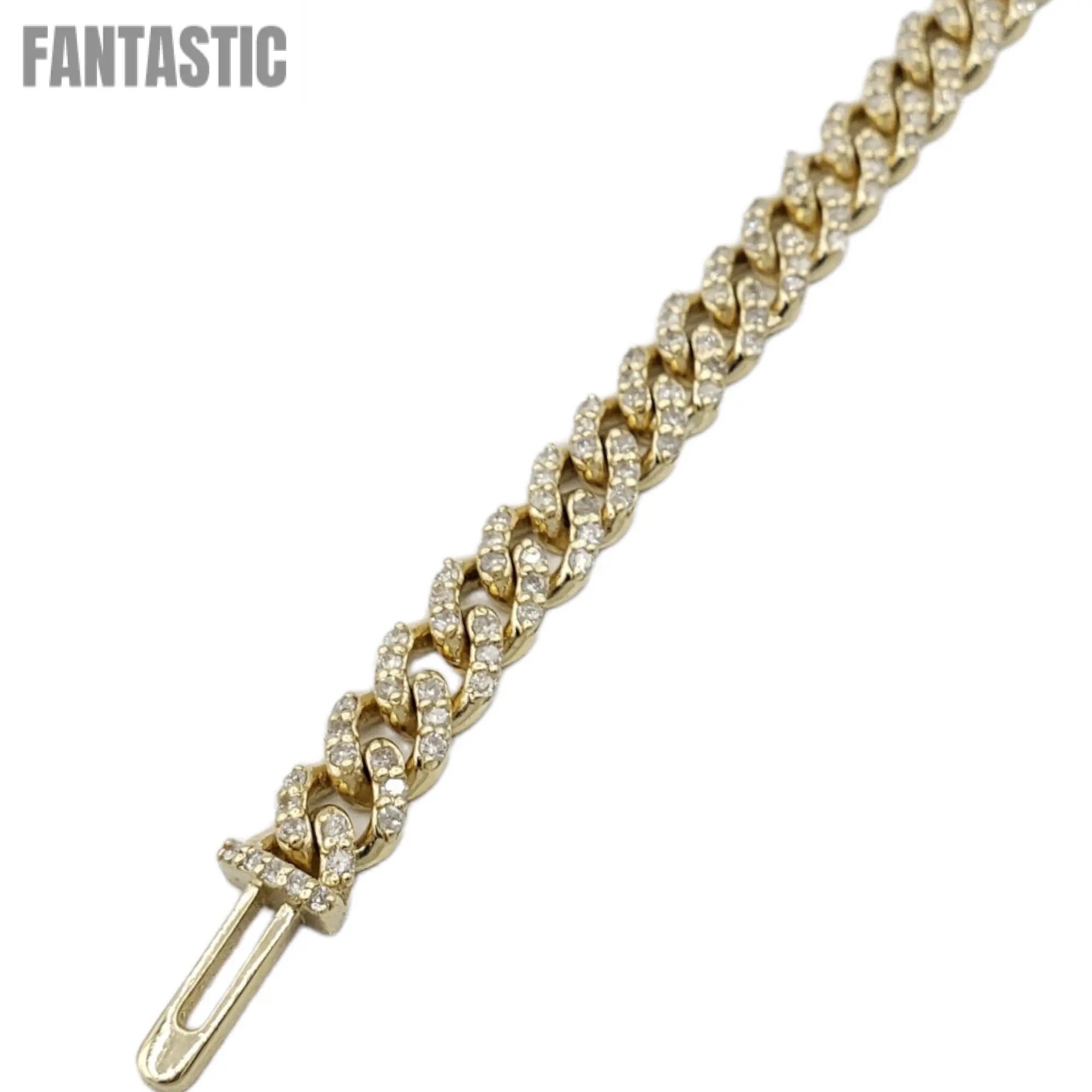 10K Gold- Iced Out Diamond Miami Cuban Bracelets(5mm) Fantastic NYC