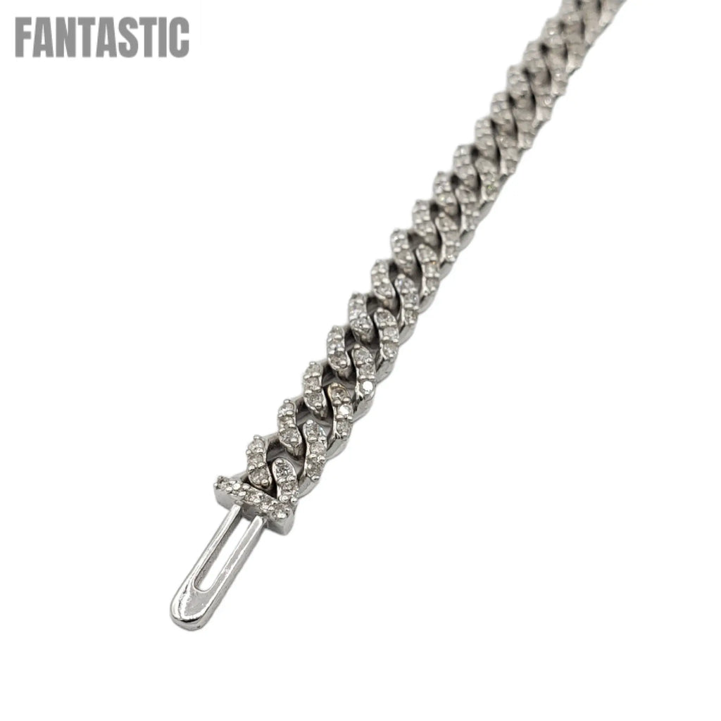 10K Gold- Iced Out Diamond Miami Cuban Bracelets(5mm) Fantastic NYC