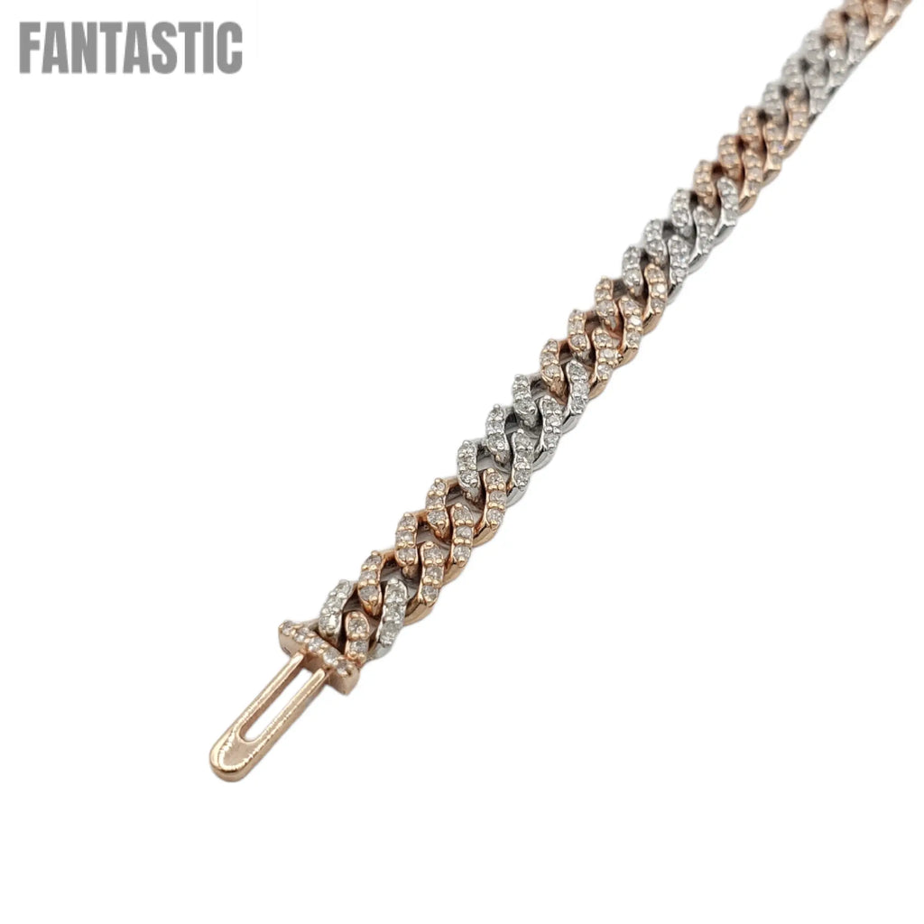 10K Gold- Iced Out Diamond Miami Cuban Bracelets(5mm) Fantastic NYC