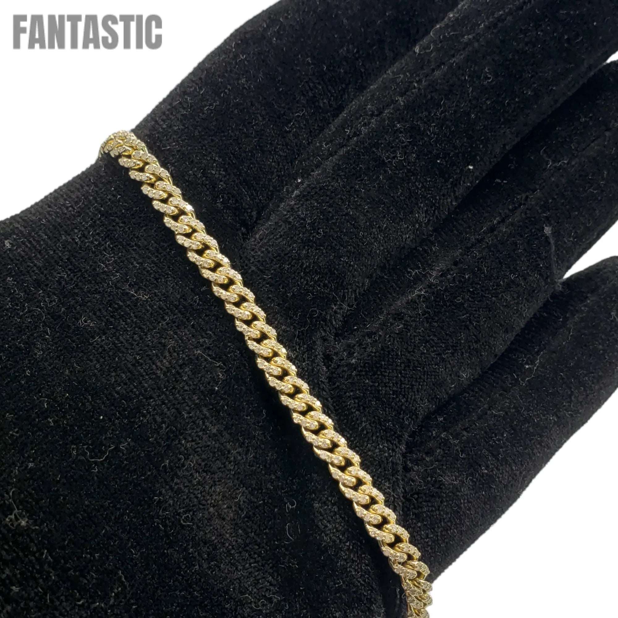 10K Gold- Iced Out Diamond Miami Cuban Bracelets(5mm) Fantastic NYC