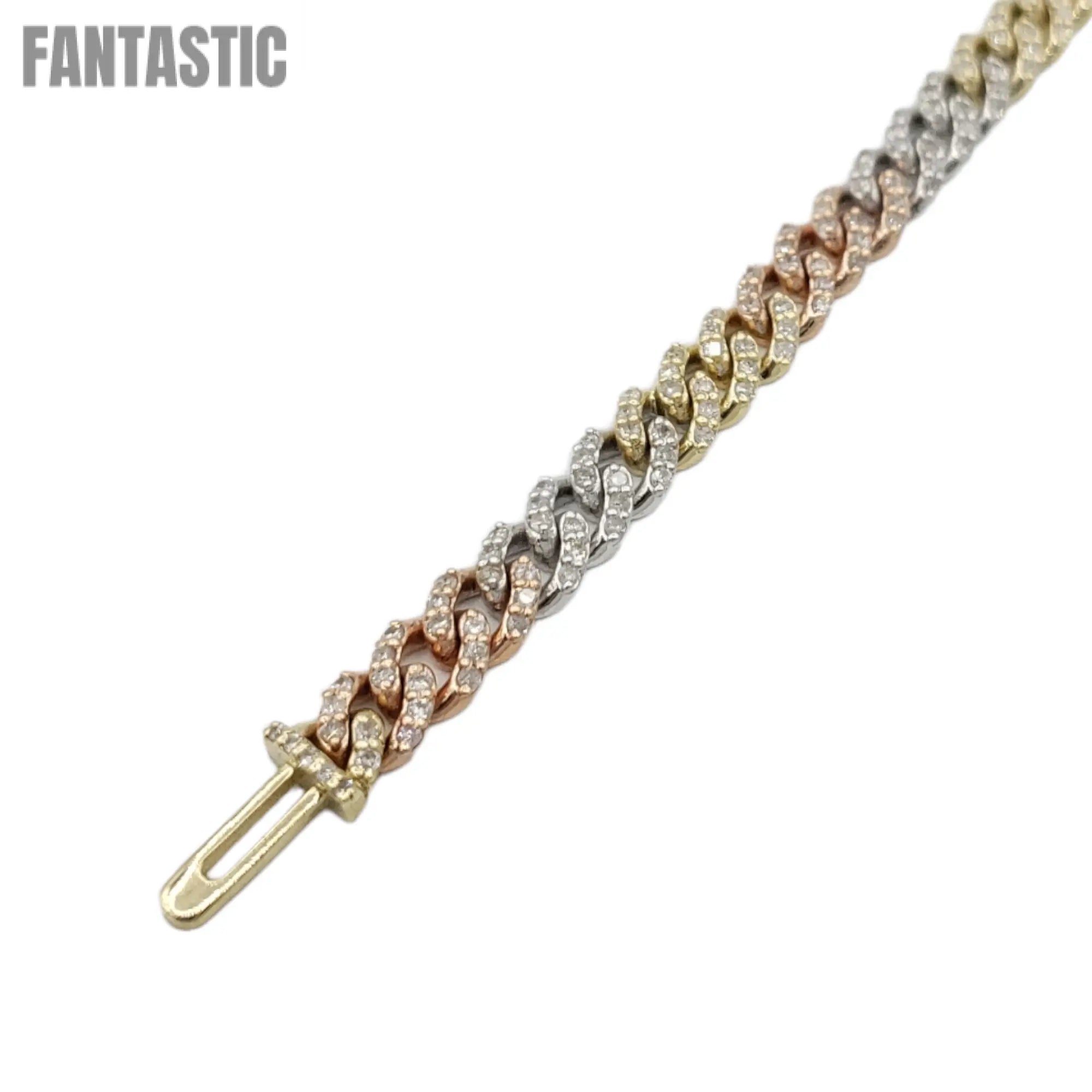 10K Gold- Iced Out Diamond Miami Cuban Bracelets(5mm) Fantastic NYC