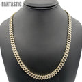 Cadena cubana Miami de oro 10K con diamantes (10mm)
