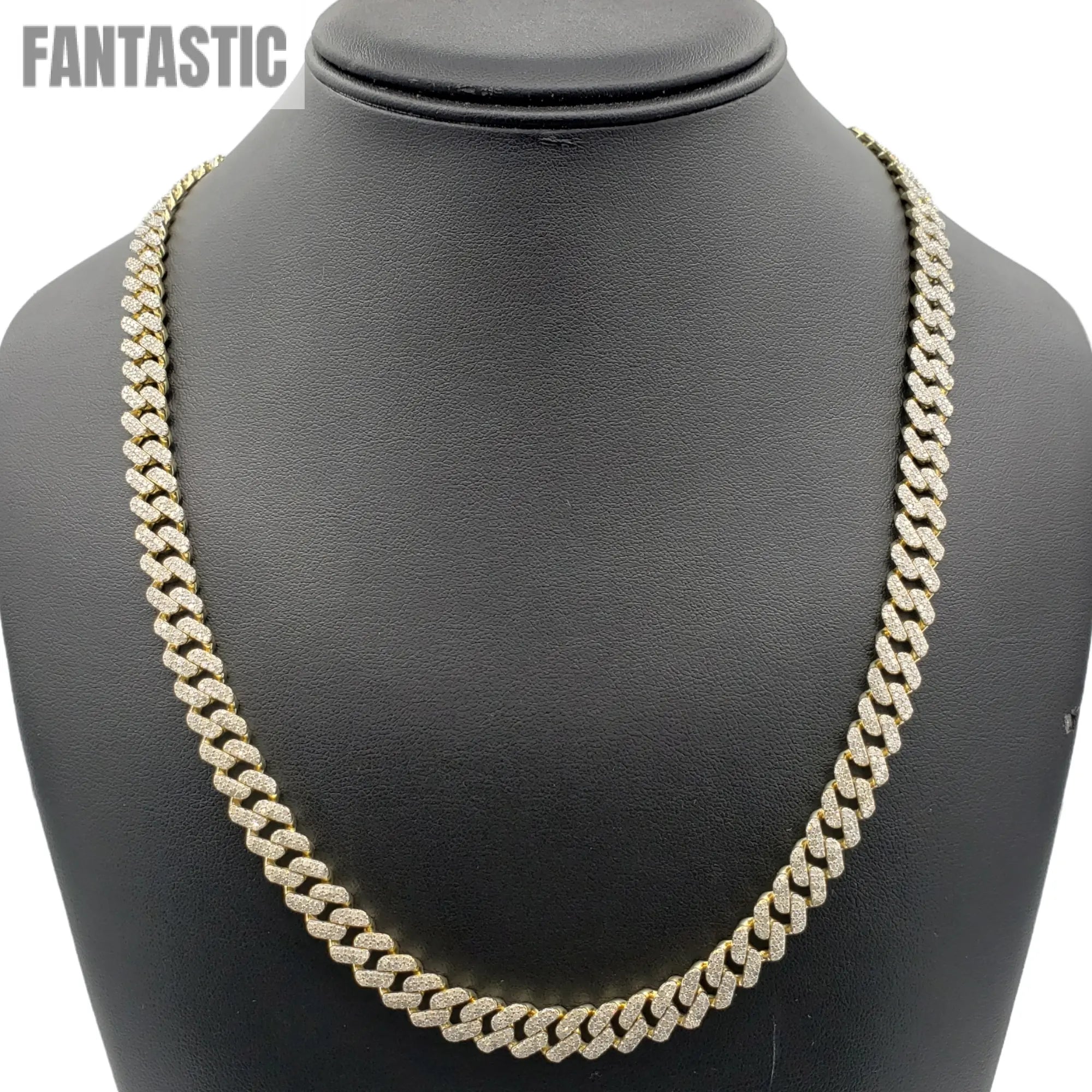 10K Gold- Iced Out Diamond Miami Cuban Chain (10mm) Fantastic NYC