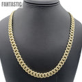 Cadena Miami Cuban de oro de 10K y 10 mm con diamantes – 22 pulg., 13,80 ct