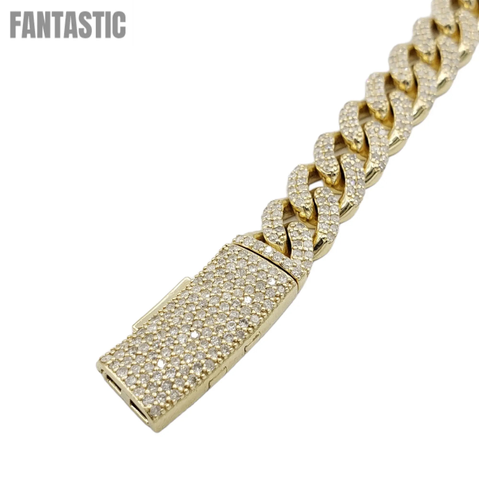 10K Gold- Iced Out Diamond Miami Cuban Chains (10mm) Fantastic NYC