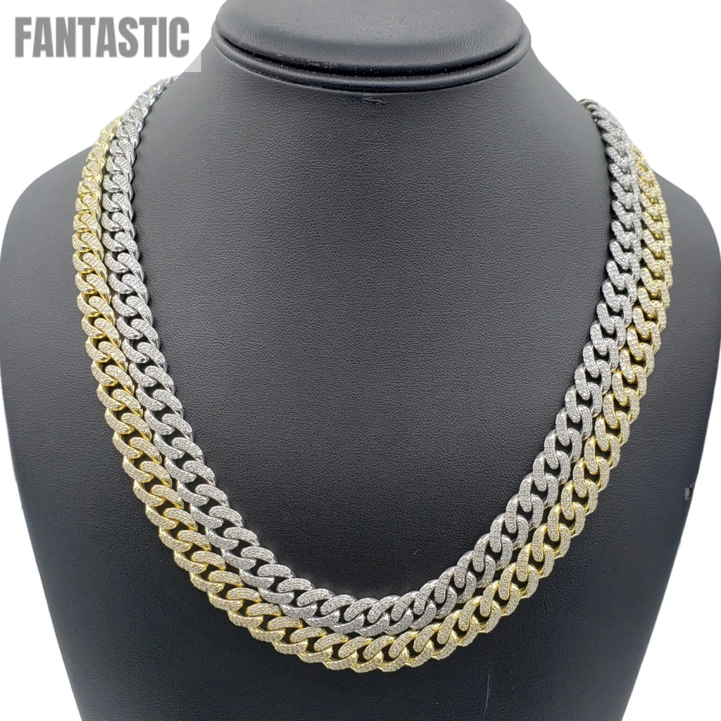 10K Gold- Iced Out Diamond Miami Cuban Chains (10mm) Fantastic NYC