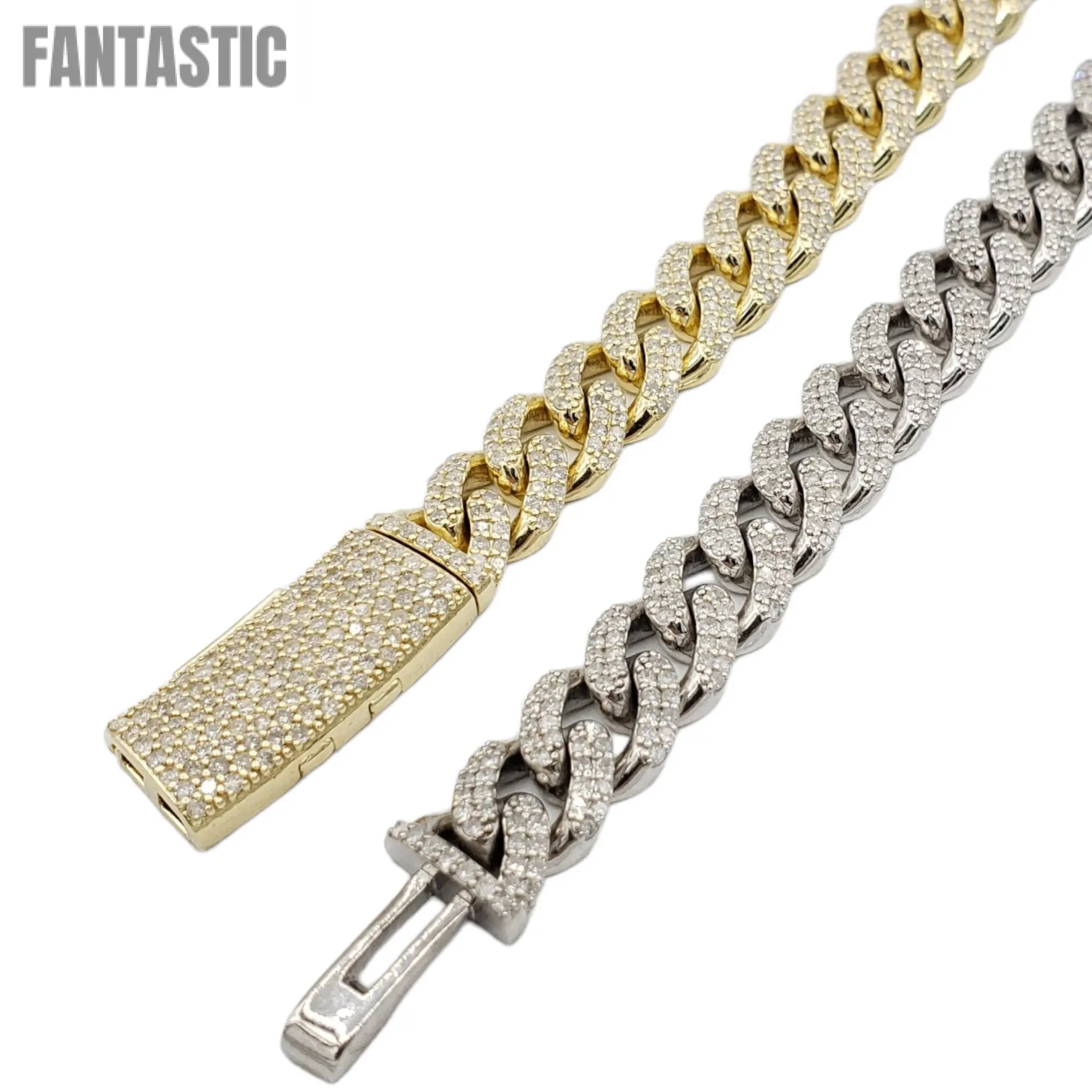 10K Gold- Iced Out Diamond Miami Cuban Chains (10mm) Fantastic NYC