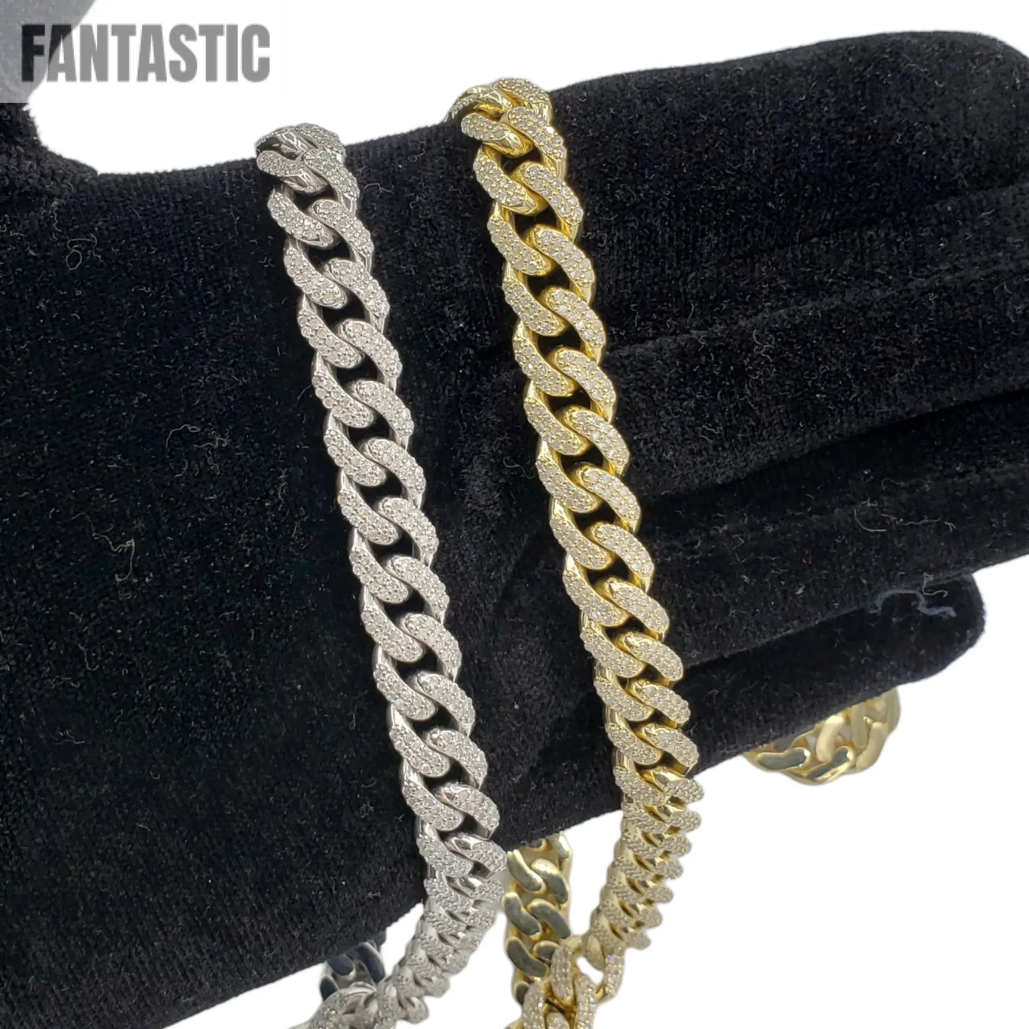 10K Gold- Iced Out Diamond Miami Cuban Chains (10mm) Fantastic NYC