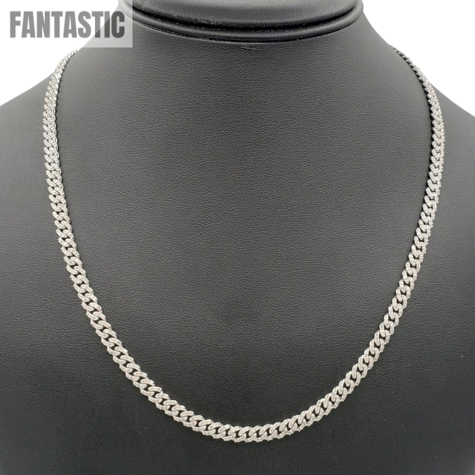 10K Gold- Iced Out Diamond Miami Cuban Chains (5mm) Fantastic NYC