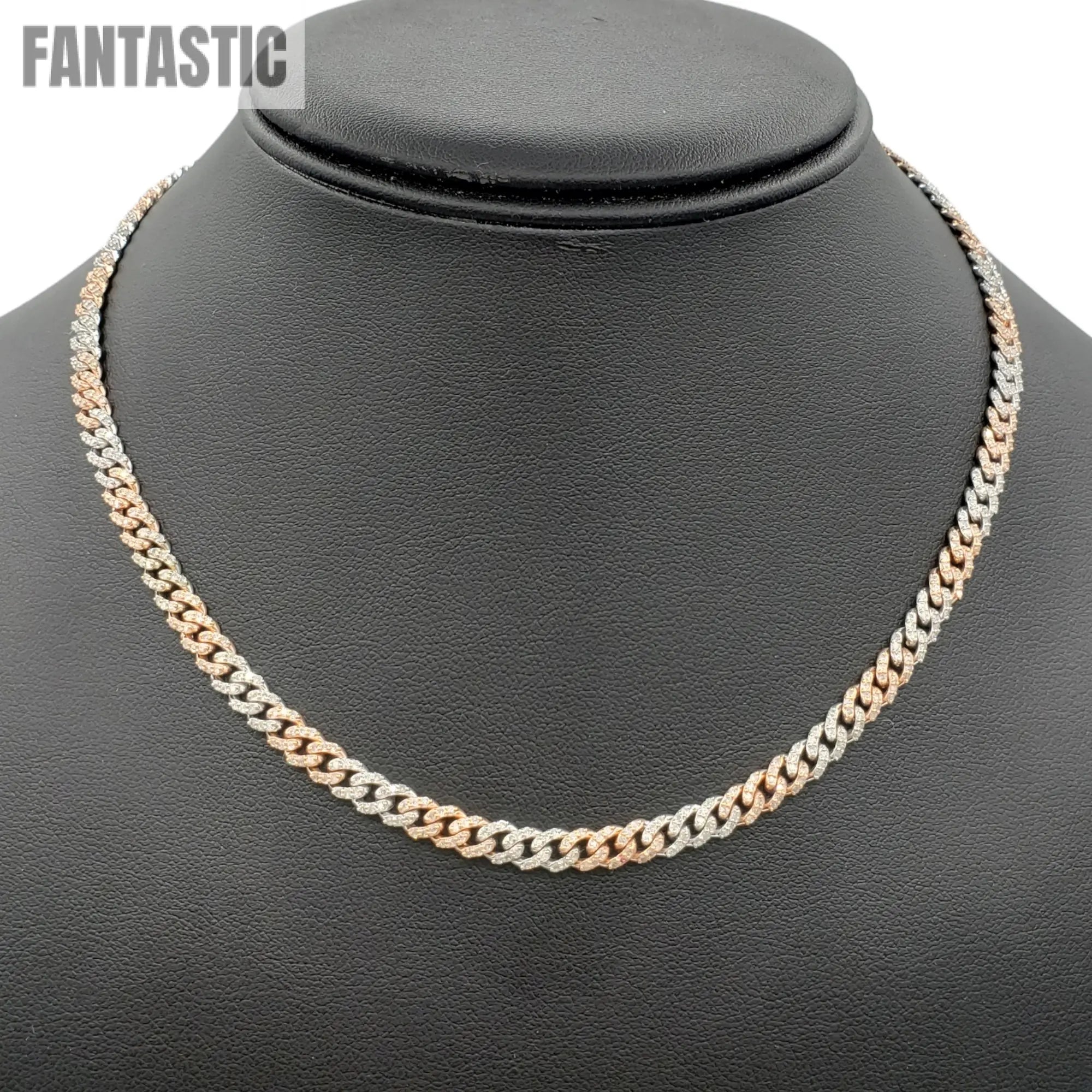 10K Gold- Iced Out Diamond Miami Cuban Chains (5mm) Fantastic NYC