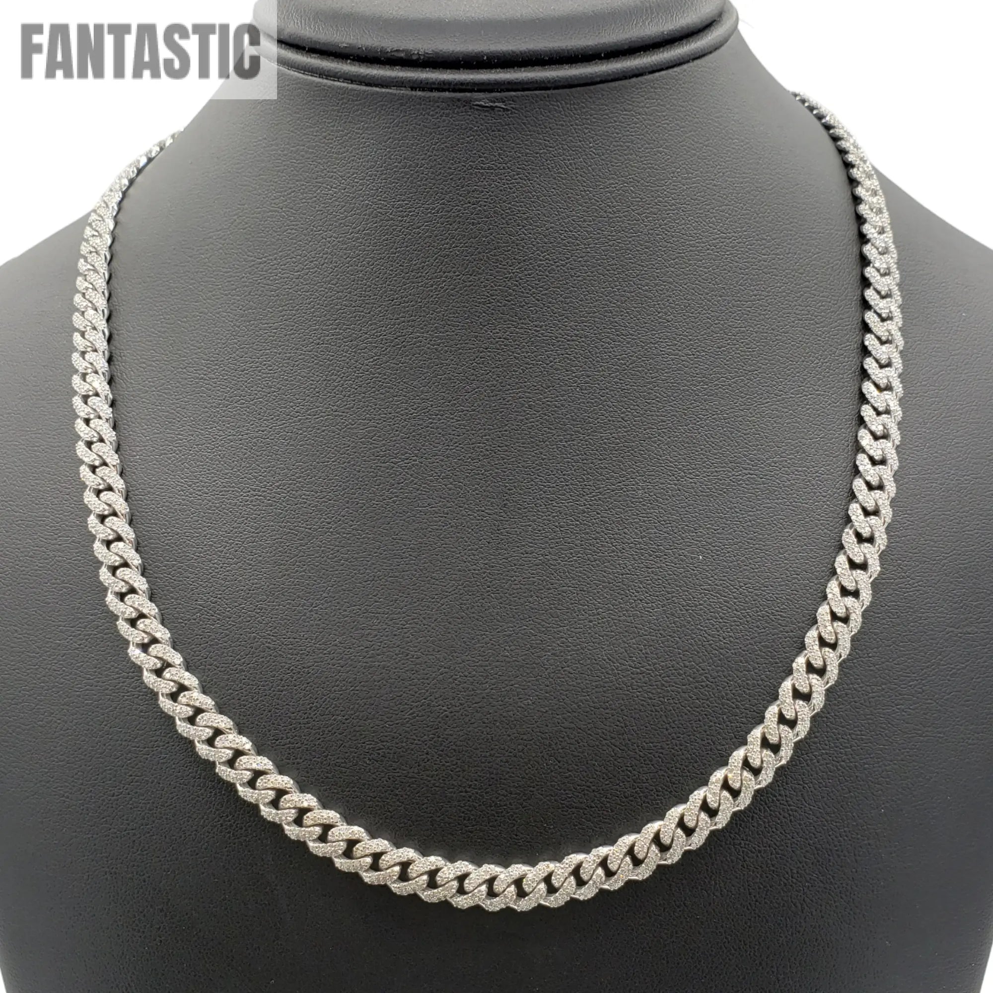 10K Gold- Iced Out Diamond Miami Cuban Chains (7mm) Fantastic NYC