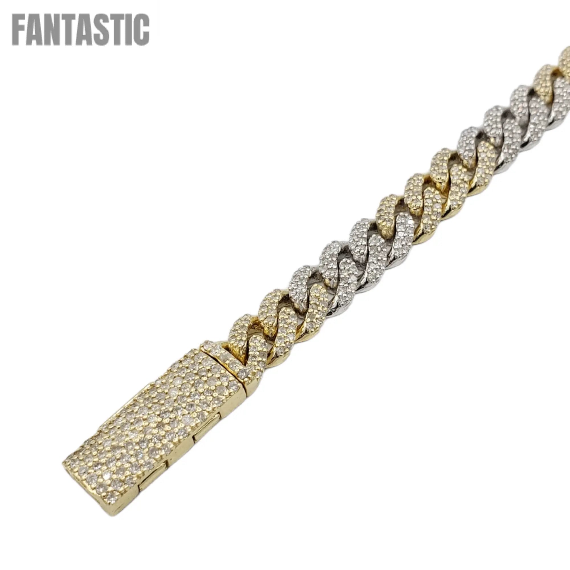10K Gold- Iced Out Diamond Miami Cuban Chains (7mm) Fantastic NYC