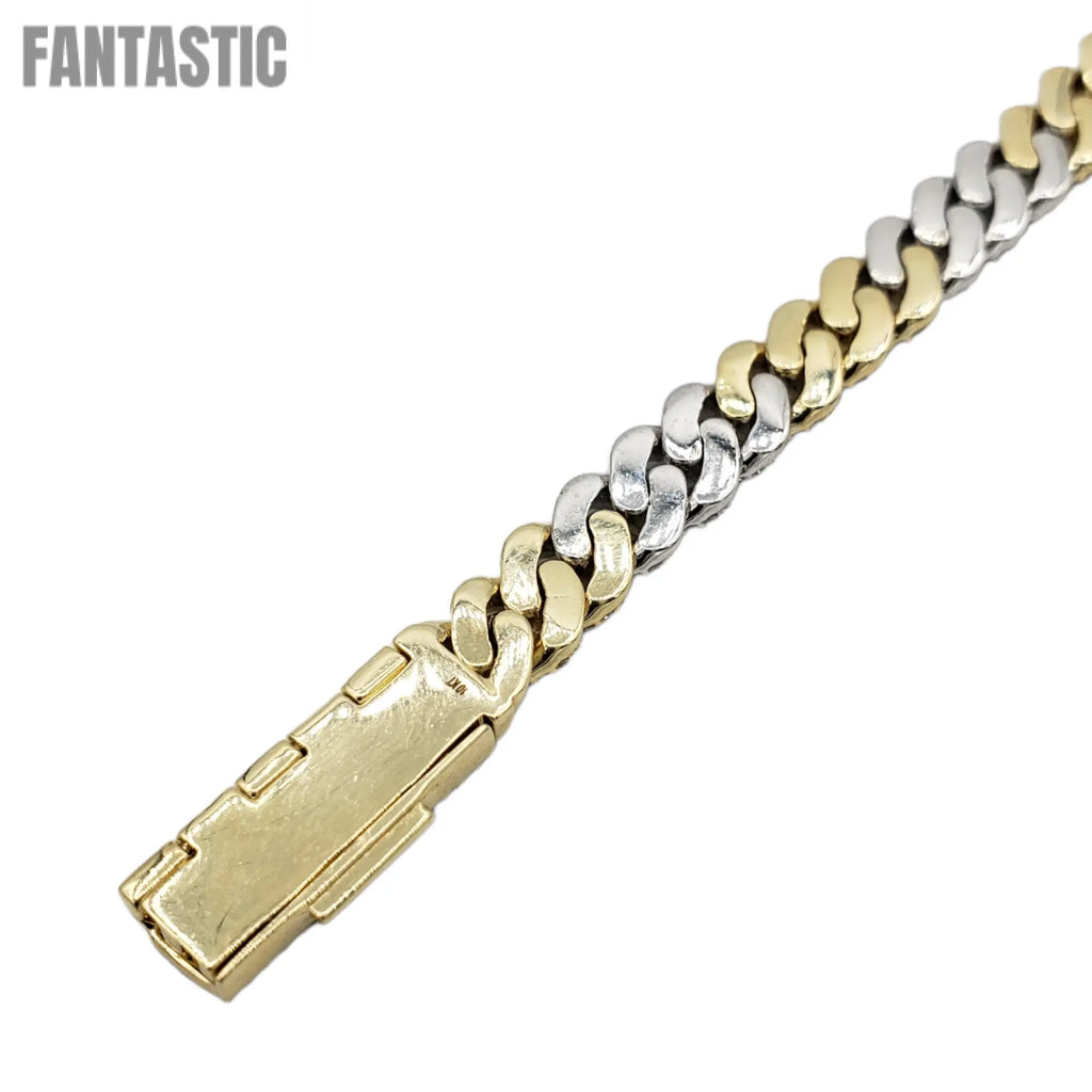 10K Gold- Iced Out Diamond Miami Cuban Chains (7mm) Fantastic NYC