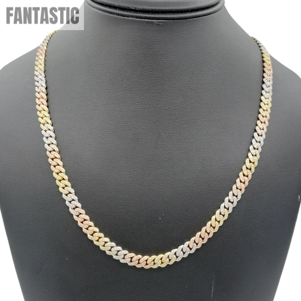 10K Gold- Iced Out Diamond Miami Cuban Chains (7mm) Fantastic NYC