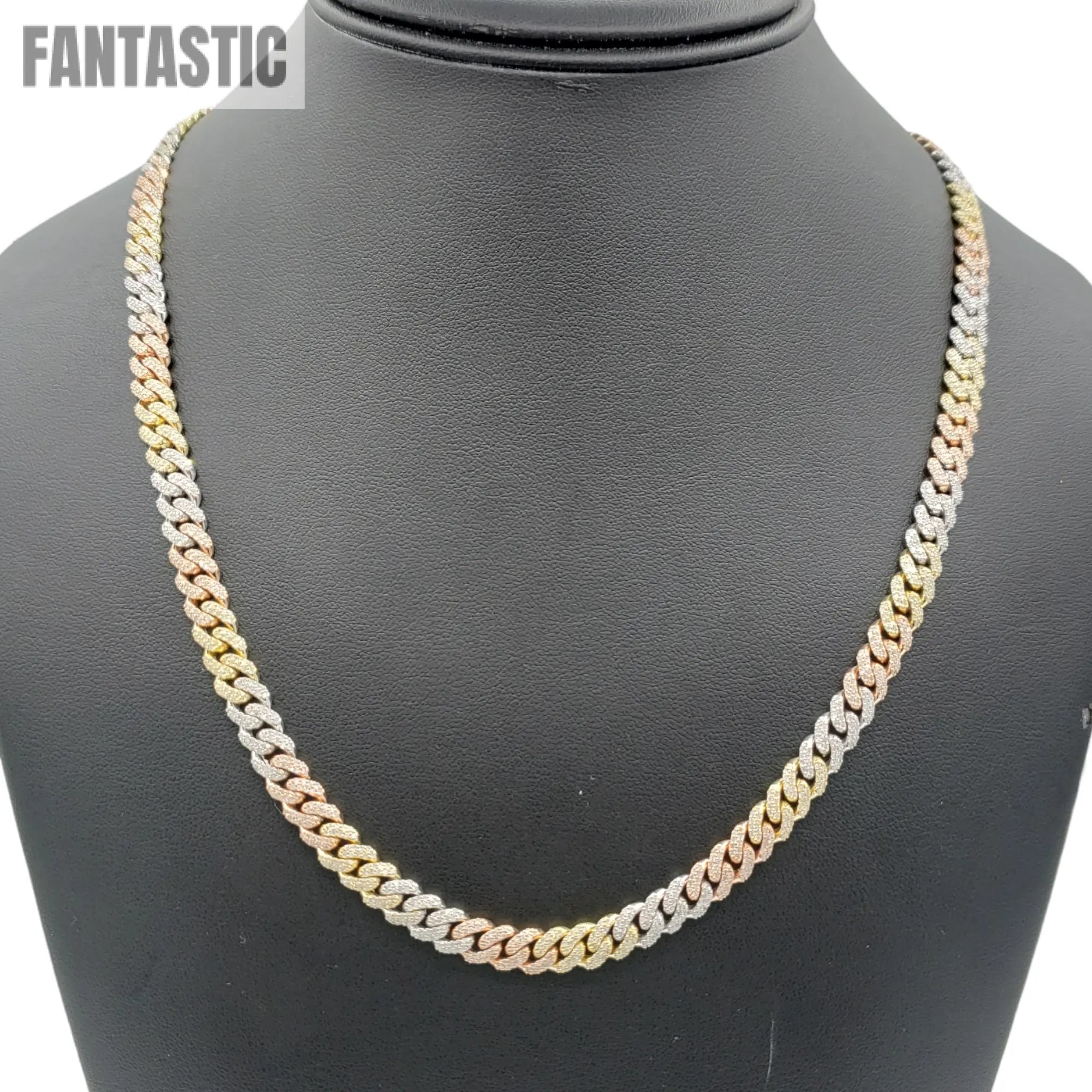 10K Gold- Iced Out Diamond Miami Cuban Chains (7mm) Fantastic NYC