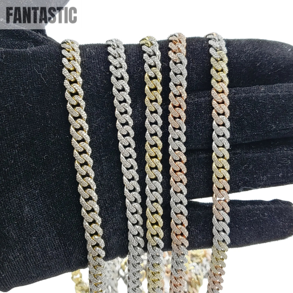 10K Gold- Iced Out Diamond Miami Cuban Chains (7mm) Fantastic NYC
