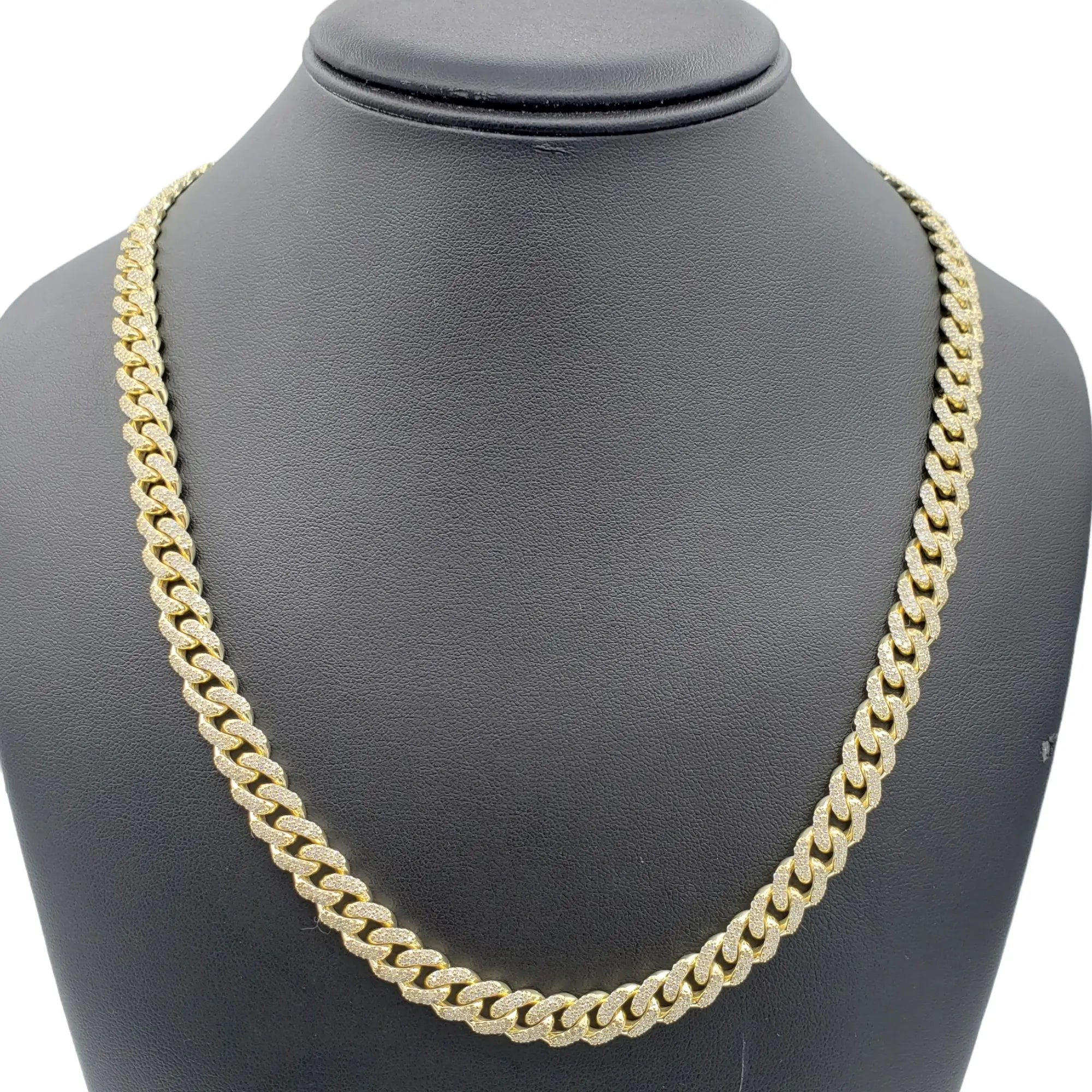 10K Gold- Iced Out Diamond Miami Cuban Chains (9mm) Fantastic NYC
