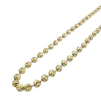 10K gold Moon Cut chain 2mm to 5mm