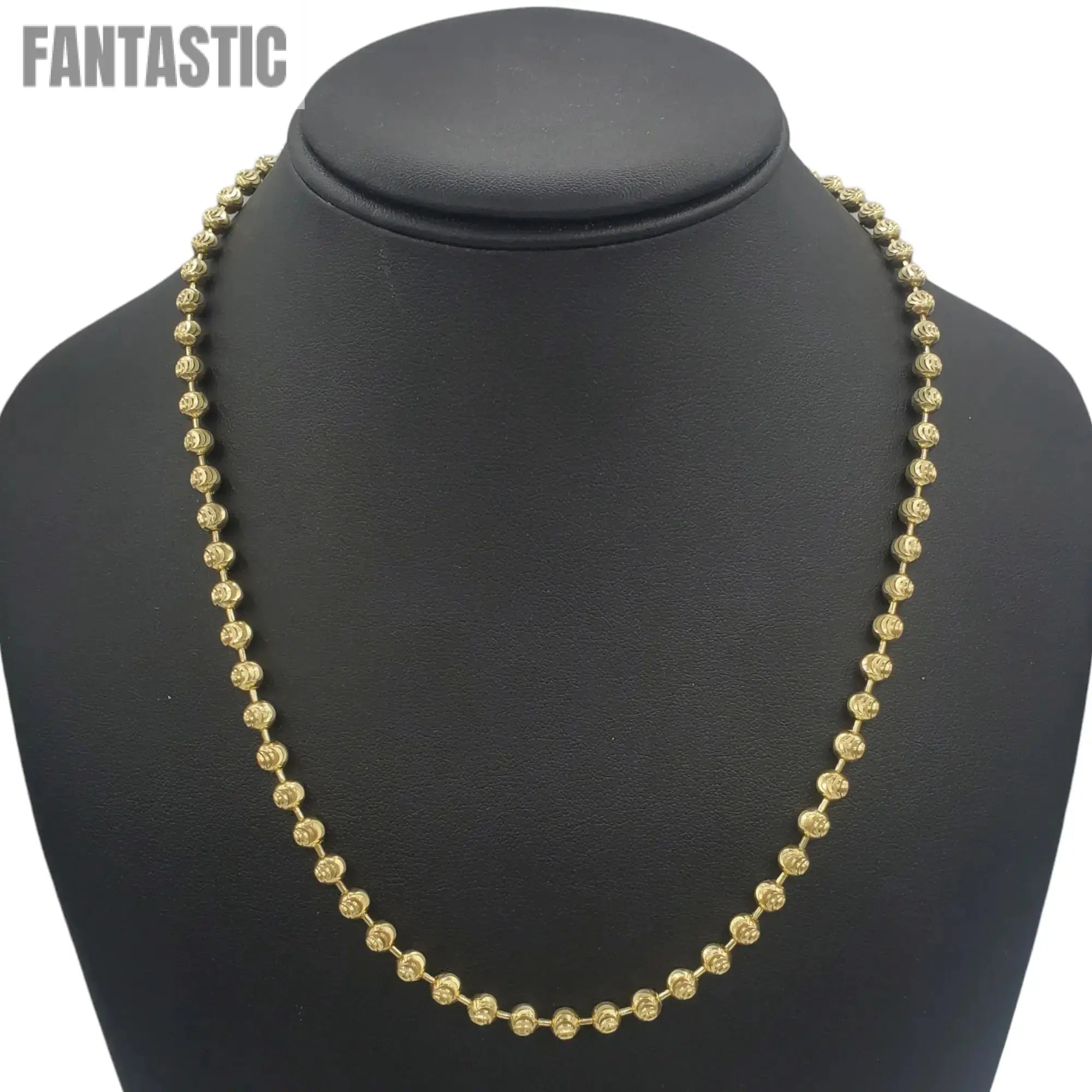 10K Gold- Moon Cut Chain - Fantastic Jewelry NYC LLC