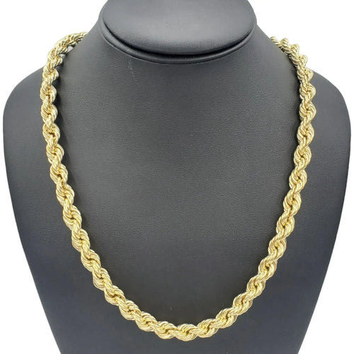 10K Gold Rope Chain (Hollow) - 2mm to 8mm - Fantastic Jewelry NYC LLC