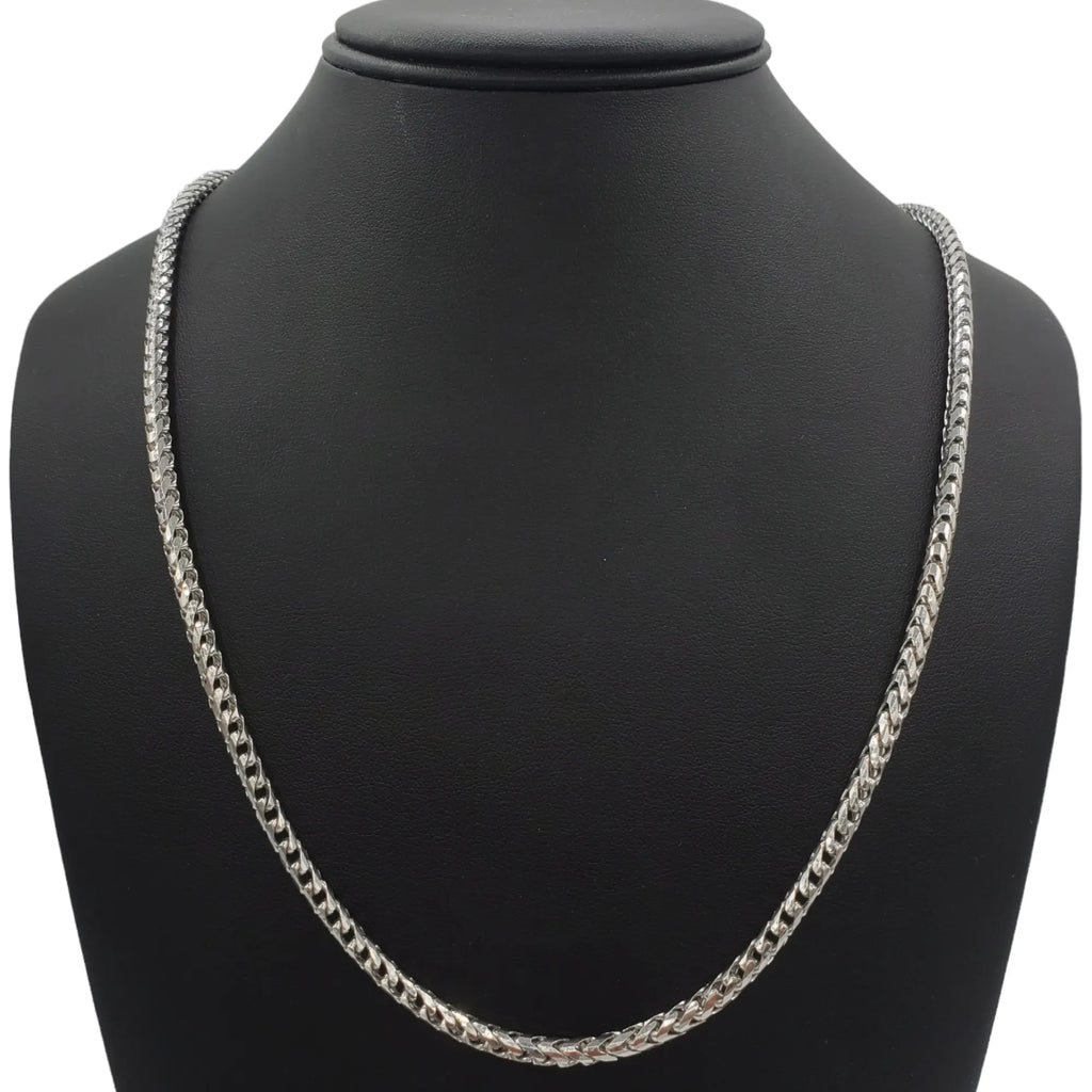 10K Gold- Solid Franco Chain (White Gold) Fantastic NYC