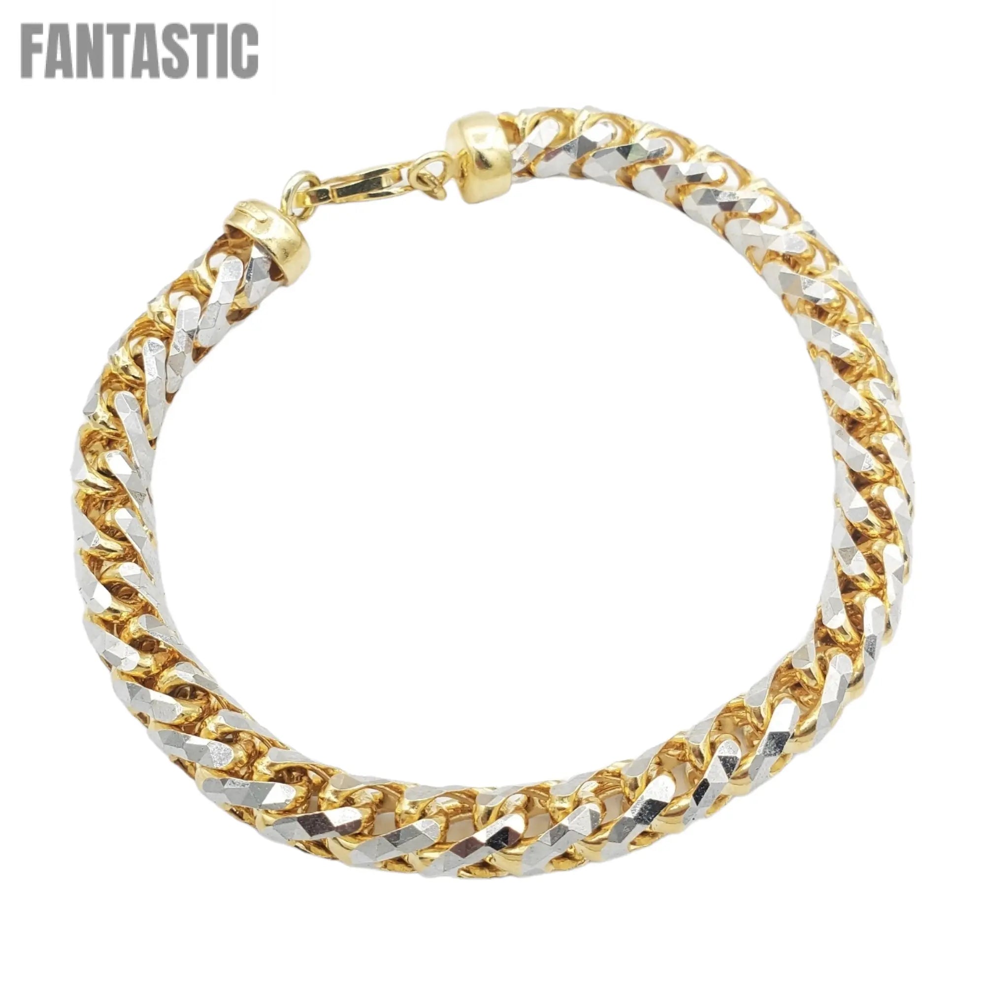 10K Gold- Solid Franco Diamond Cut (Pave) Bracelets Fantastic NYC